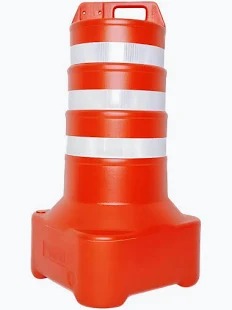 CANALIZADOR VIARIO 110 CM COM REFLETIVO LARANJA / BRANCO MARCA PLASTCOR