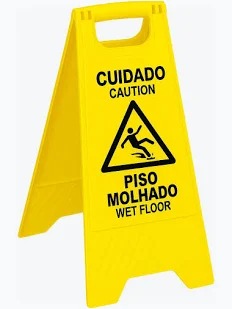 CAVALETE INFORMATIVO 27cm X 65cm  PISO MOLHADO MARCA RAYATEC