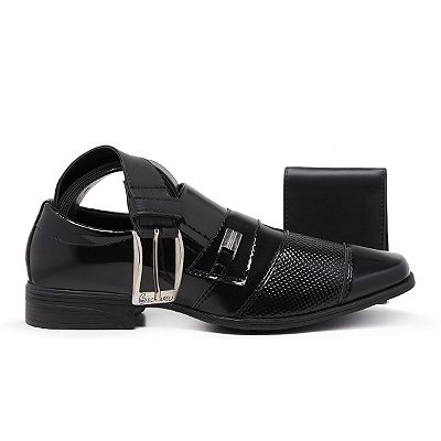 Kit Sapato Cinto E Carteira Masculino Social Festa Casamento Noivado Schiareli 834