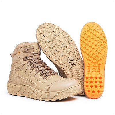Bota Coturno Masculino Militar Tática Couro Schiareli 956