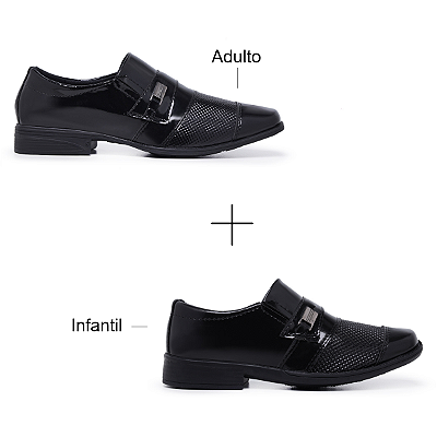 Kit Sapato Social Casual Pai E Filho Estilo Conforto e Elegancia Schiareli K1