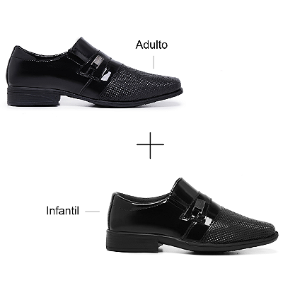 Kit Sapato Social Pai e Filho Estilo Casual e Elegante Schiareli K2