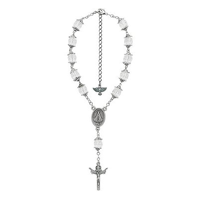 Dezena Para Carro N. Sra. Aparecida - Cristal Acrílica Transparente 10mm