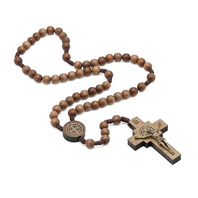 Terço De São Bento Madeira Imbuia 10mm