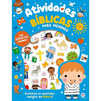 Livro Adesivos Atividades Bíblicas Para Meninos
