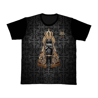 Camiseta Baby Look Nossa Senhora Aparecida Preto Sabatini