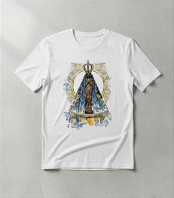 Camiseta Tradicional Nossa Senhora Aparecida Branca