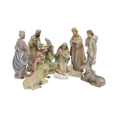 Presépio Resina Porcelana 20cm - 11 Peças