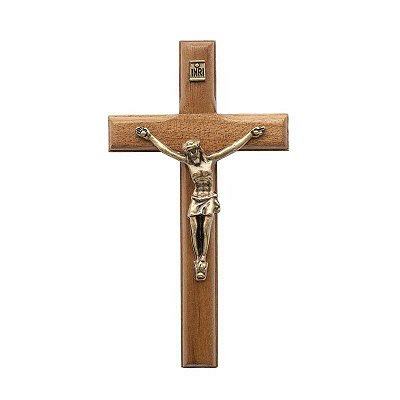 Crucifixo Madeira 9cm Parede