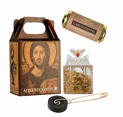 Mini Kit Incenso Pinça e Carvão Misericordiae - Milagros