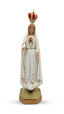 Imagem de Resina Imaculado Coração de Maria 37cm com Coroa