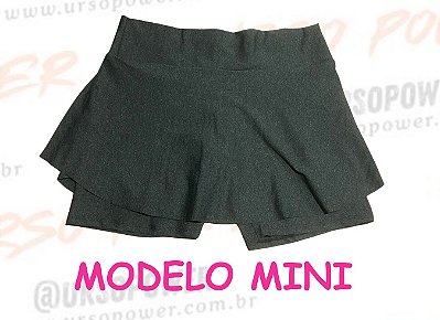 Shorts Mini-Saia Cinza escuro Tam. único