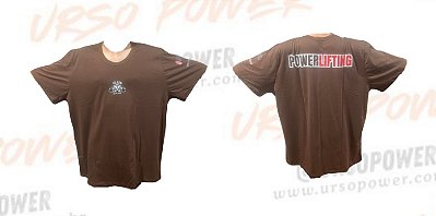 Camiseta ( TAMANHO G4 ) Powerlifting - Marrom