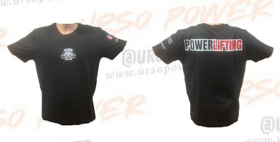 Camiseta ( TAM. P. M. G ) Powerlifting - Preto