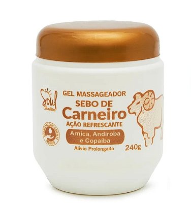 Gel massageador sebo de carneiro