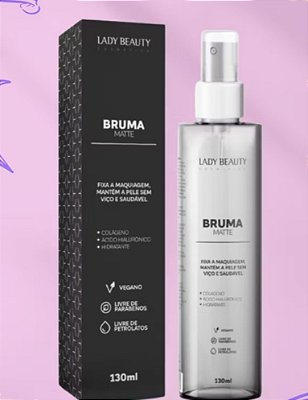 Bruma Matte Lady Beauty - Fixador de Maquiagem com Colágeno