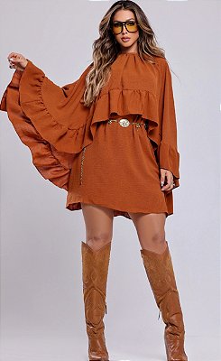 Conjunto vestido e Bata Elegante