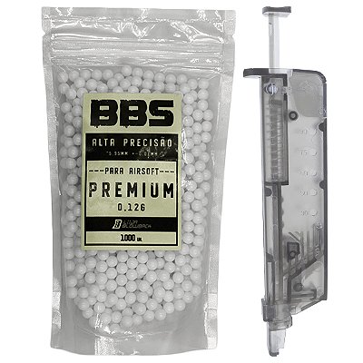 1000 Esferas Plásticas 0.12g + Speed Loader 90 Rounds