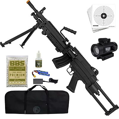 Fuzil Airsoft Aeg Suport Lmg 249 Rossi Light 6m Llp3