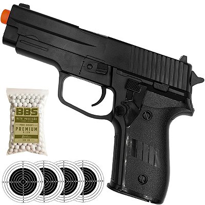 Pistola De Airsoft P226 Rossi Vg 6mm Kit Completo