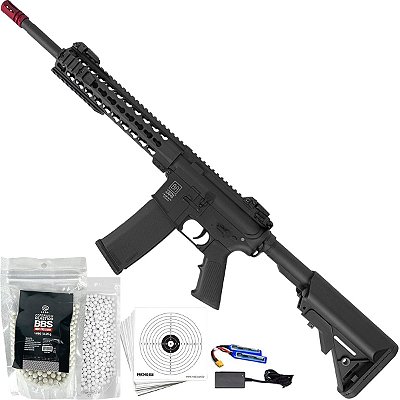 Rifle Airsoft Elétrica Specna Arms SA-F02 Metal Black 6mm