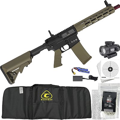 Rifle Airsoft Elétrica Specna Arms SA-F03 4s Metal 6mm Bege