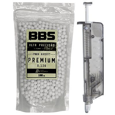 1000 Esferas Plásticas 0.25g + Speed Loader 90 Rounds