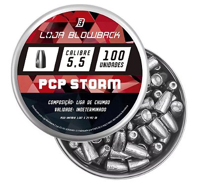 Chumbinho Pcp Storm 5,5mm Loja Blowback P/ Carabinas Pressão