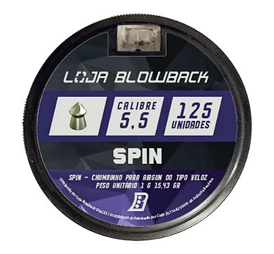 Chumbinho Spin 5,5mm P/ Carabina De Pressão Loja Blowback