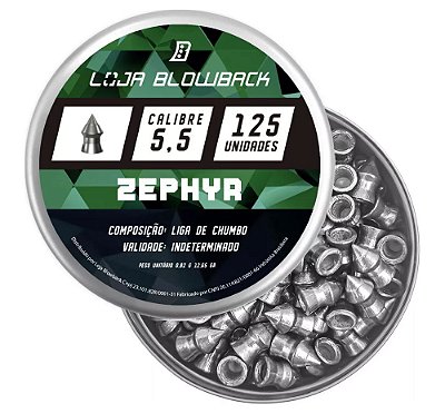 Chumbinho Zephyr 5,5mm Loja Blowback P/ Carabinas Pressão