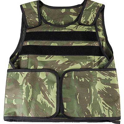 Colete Camuflado Airsoft Loja Blowback Ajustável com Velcro