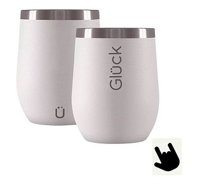 Copo Cerveja Whisky Térmico Gluck 354ml Branco