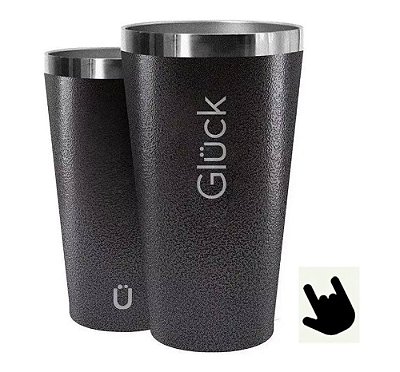 Copo Térmico Gluck Sleek Aço Inox Bebidas 473ml