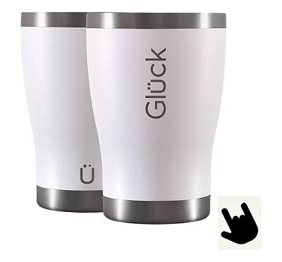 Copo Térmico Gluck Tulipinha Off White 354ml Original Inox