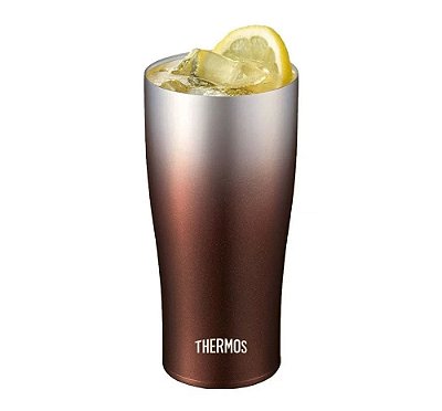 Copo Térmico Thermos Original Caribe 420ml Marrom Aço Inox