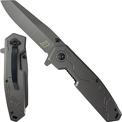 Canivete Tático Cyberpunk Blowback Clipe Bolso Saque Rápido