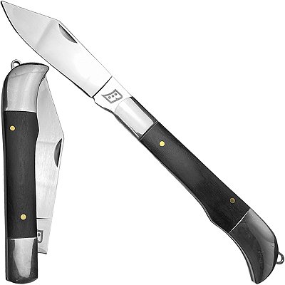 Canivete Clássico Buck 110 Blowback Inox Portátil e Dobrável