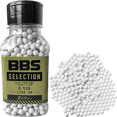 BBS Munição Airsoft 6mm Bolinha 0,43g 1100 un 6mm Blowback