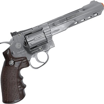 Revolver Pressão Full Metal Co2 702 S 4.5mm Rossi Esfera Aço