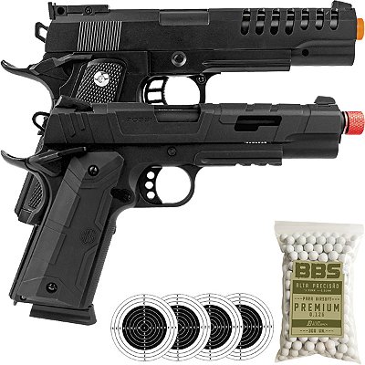 2 Pistolas Airsoft Rossi | Redwings 1911 GBB Blowback e 1911 V301