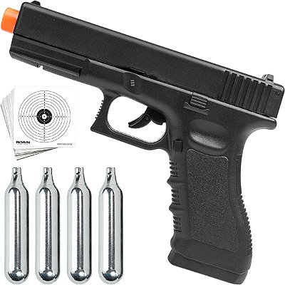 Pistola Airgun Rossi G17 Co2 4,5mm Esfera Aço Polímero Fixo