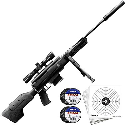 Carabina Pressão Gás Ram Nitro Black Ops 5,5mm K2 + Luneta