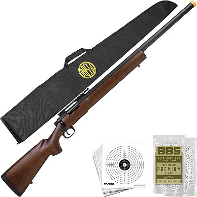 Rifle Sniper Airsoft M24 Storm Wood Madeira Rossi 6mm Mola