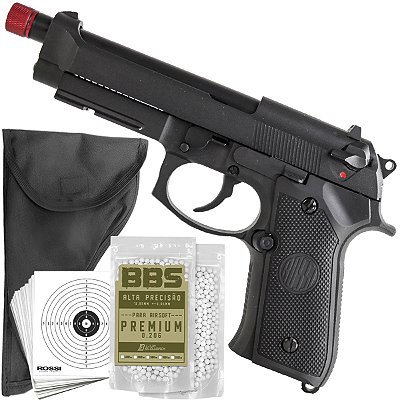 Pistola Airsoft Rossi M92 Green Gás Blowback 6mm Semiauto