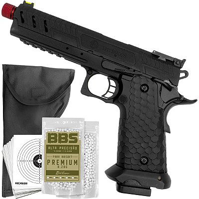 Pistola Airsoft GBB 1911 Shadow Hi-Capa Rossi Full Metal 6mm