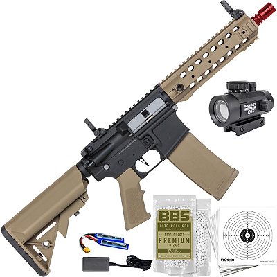 Rifle Specna Arms Airsoft SA-F04 6mm Flex HAL ETU + Mira