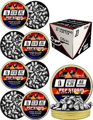 Chumbinho Pcp Slug 6,35mm 2.33g / 36gr Loja Blowback 5 Latas