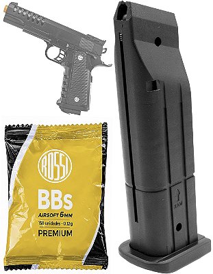 Magazine de Polímero para Pistola V301 6mm 12 BBs
