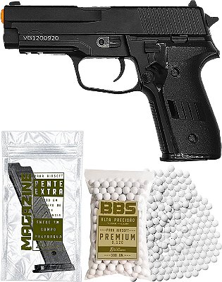 Pistola Airsoft P226 V12 Rossi Full Metal com Trava 6mm