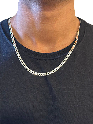 Corrente Grumet 60cm 5mm Prata 925 Legitima